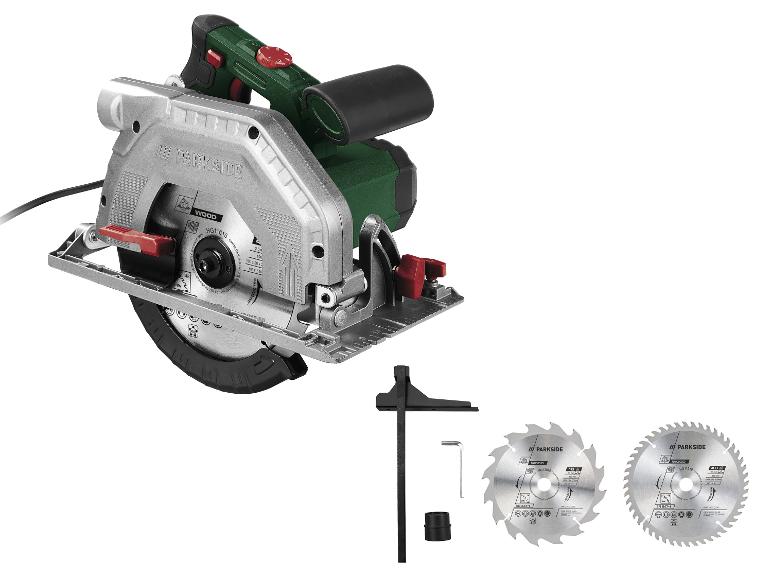 Scie circulaire électrique avec deux lames de scie et accessoires