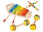 Xylophone, maracas et bâtonnets en bois colorés pour enfants.