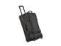 Un sac de voyage noir à roulettes