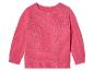 Pull rose pour bébé avec boutons.