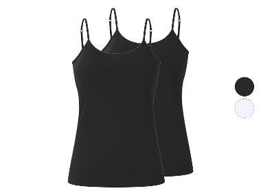 ESMARA® Lot de 2 débardeurs à fines bretelles femme