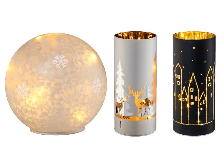 Lumières décoratives LED LIVARNO home en forme de sphère, de cerf et de village d'hiver