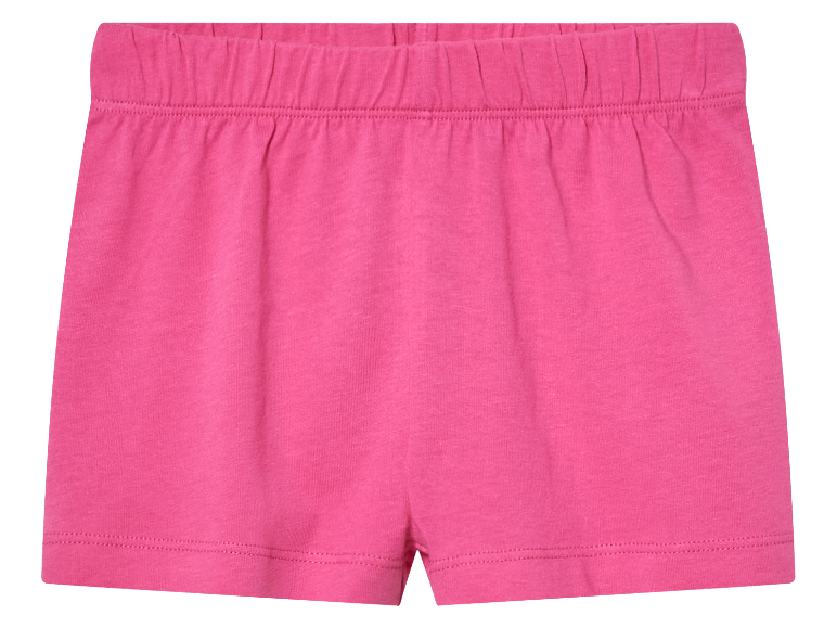 Shorts en coton rose pour enfants.