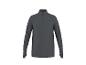 Maillot de sport gris foncé à manches longues et col zippé.