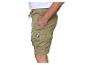 Short cargo beige pour homme avec cordon de serrage et poches latérales