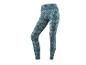 Legging de sport femme avec motif marbre turquoise et or.