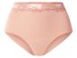 Culotte taille haute couleur chair avec bordure en dentelle