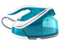 Un générateur de vapeur Philips PerfectCare Compact Plus bleu.