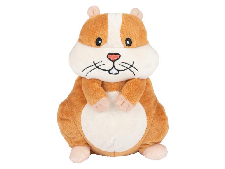 Peluche de hamster marron et blanc