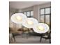 Trois spots LED encastrables blancs BRILONER avec lumière chaude dans un salon.