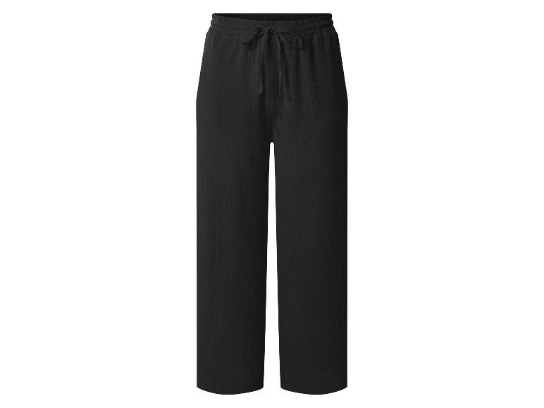 Pantalon noir large avec cordon de serrage à la taille