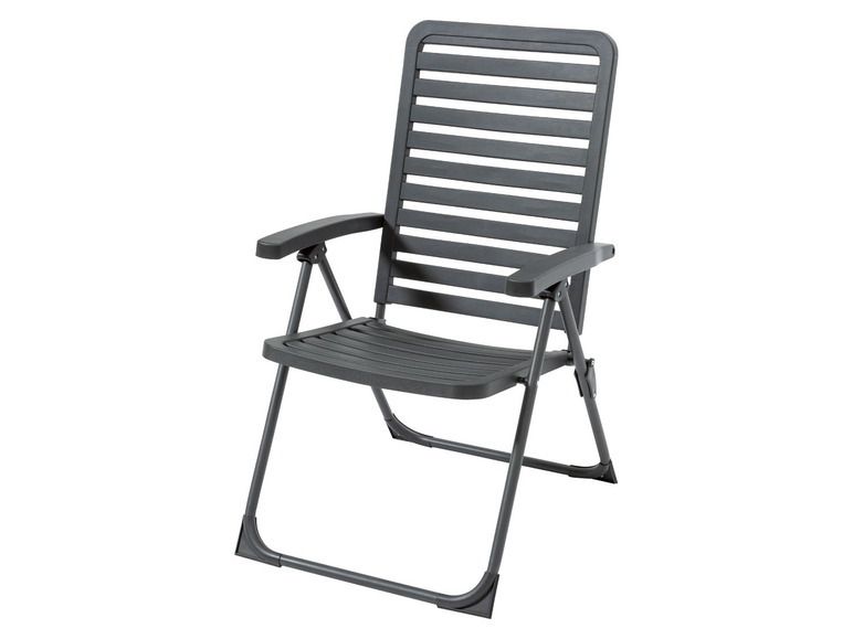 Une chaise de jardin pliante noire