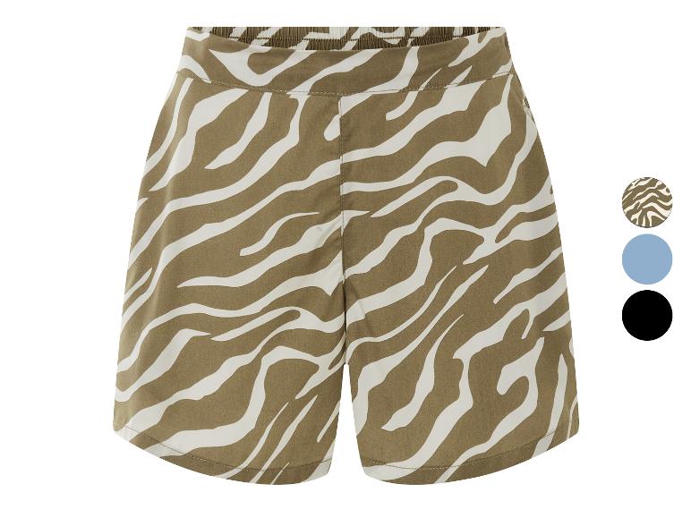 Shorts courts à motif zèbre, disponibles en plusieurs couleurs.