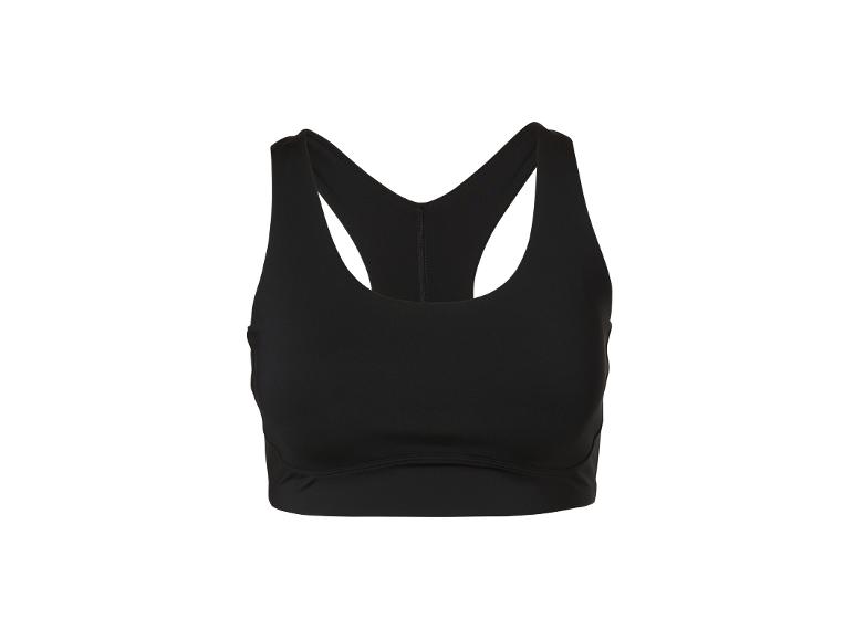 Brassière de sport noire sur fond blanc