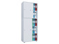 Armoire blanche avec tiroirs et dossiers de couleurs