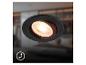 Spot LED encastrable orientable BRILONER en noir et cuivre.