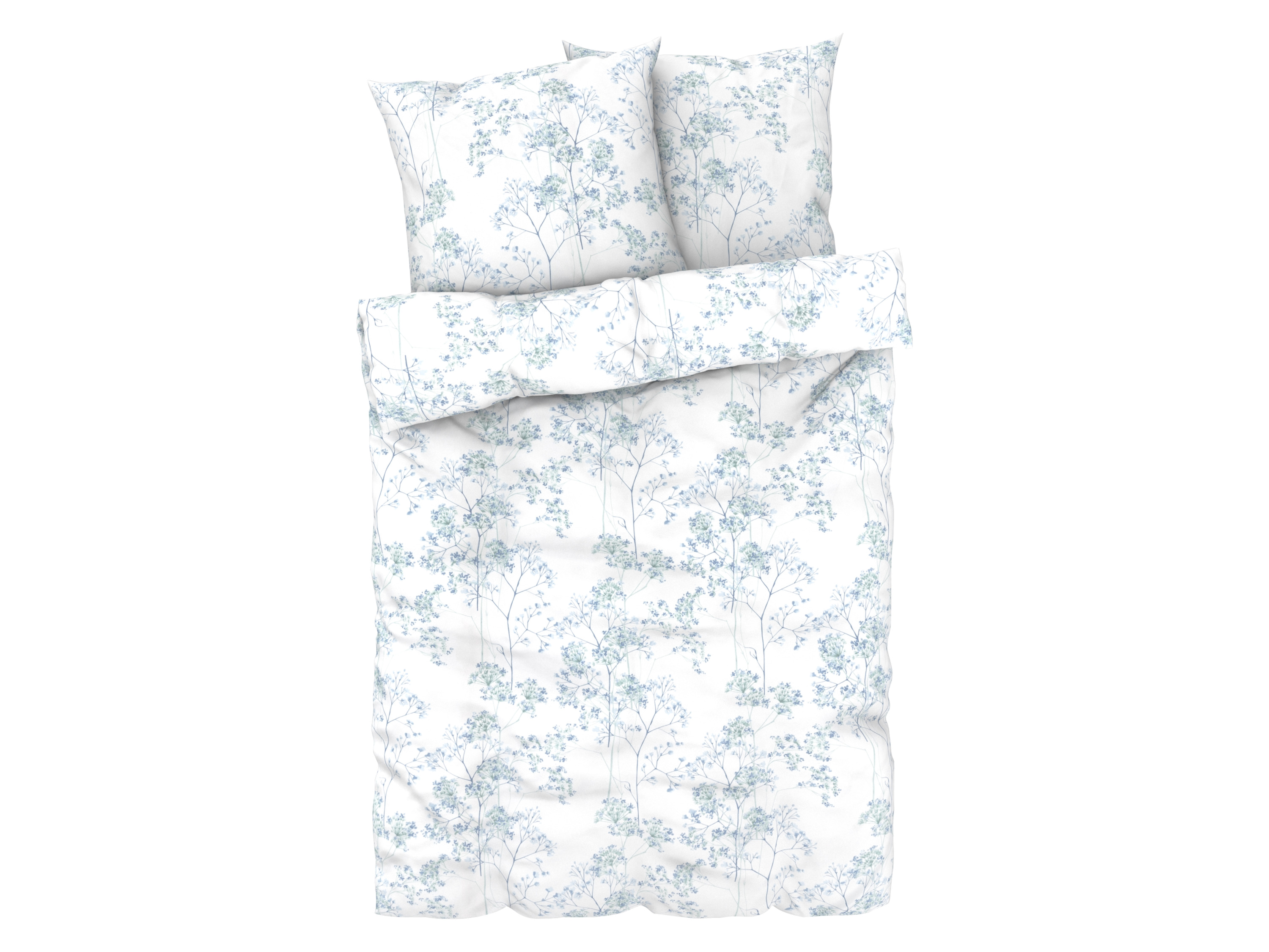 LIVARNO home Parure de lit en satin microfibre, 240 x 220 cm  (zweige)