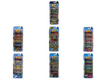 HOT WHEELS Lot de 5 voitures de course