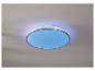 Un luminaire de plafond rond avec un ciel nocturne bleu et des étoiles.
