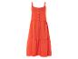 Robe midi orange à bretelles, style bohème.