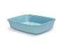 Bac rectangulaire en plastique bleu clair