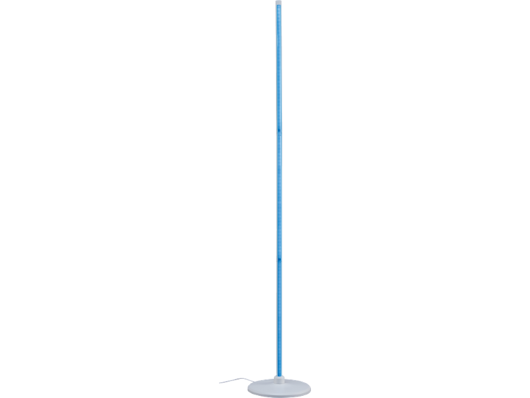 Lampadaire blanc avec éclairage LED bleu