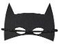 Masque Batman noir avec trous pour les yeux blancs et sangle élastique