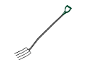 Fourche de jardin avec manche vert