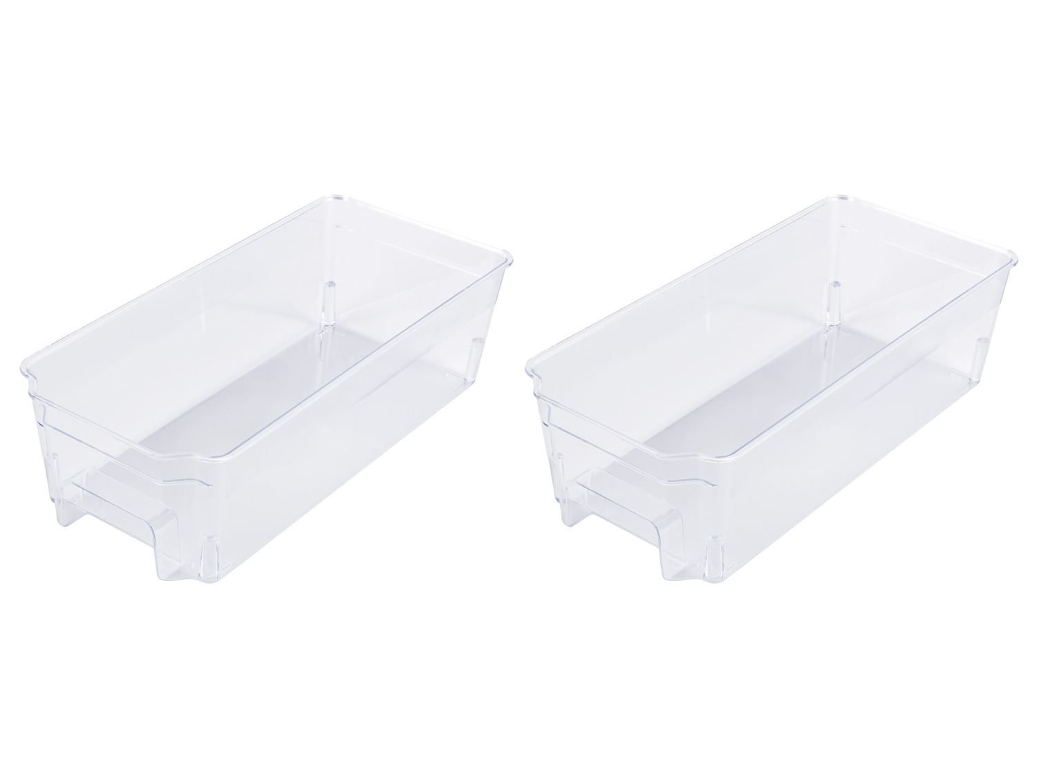 Lot De 2 Organisateurs De Réfrigérateur Empilables Avec Poignée – 25 X 9,5 X 7,5 Cm – Rangement Pratique Et Gain De Place