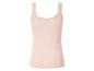 Débardeur rose côtelé avec dentelle