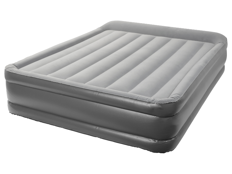 Un matelas pneumatique gris.