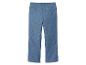 Pantalon bleu avec élastique à la taille.