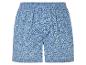 Boxers bleus à motifs floraux.