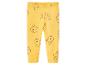 Legging jaune pour bébé avec des têtes d'ours de dessin animé.