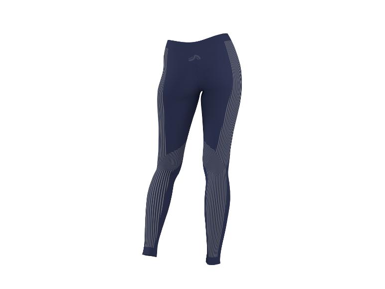 Legging de sport bleu marine à rayures gris clair