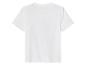 T-shirt blanc à manches courtes, vue arrière.