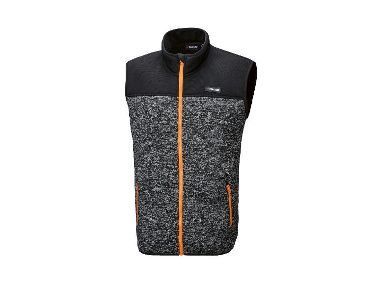 Gilet homme Parkside noir et gris avec fermetures éclair orange