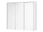 Armoire blanche à trois portes.