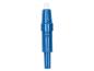 Stylo correcteur bleu avec une pointe blanche, isolé sur fond blanc.