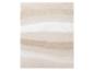 Une nappe beige à rayures.
