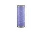 Lampe de table cylindrique avec un abat-jour en verre bleu et un motif d'étoiles.