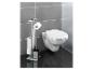 Porte-papier toilette et porte-brosse WC modernes.