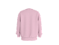 Sweat-shirt rose à col rond, vue de dos.