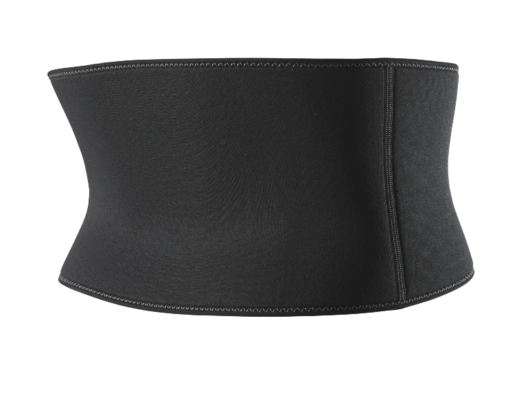 Ceinture amincissante noire avec coutures.