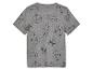 T-shirt gris pour enfant, imprimé ours, ratons laveurs et crocodiles.