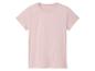 T-shirt rose clair à manches courtes.
