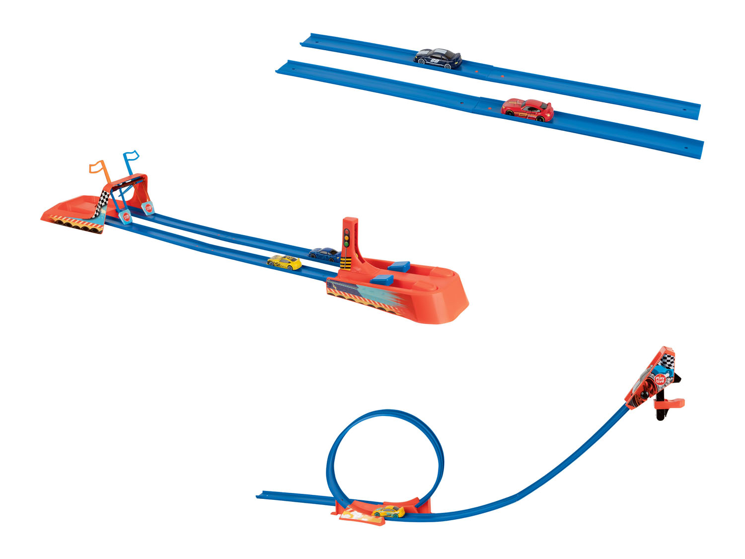 Playtive Set de circuit Die Cast, avec véhicules