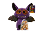 Chauve-souris en peluche d'Halloween avec un sachet de bonbons.