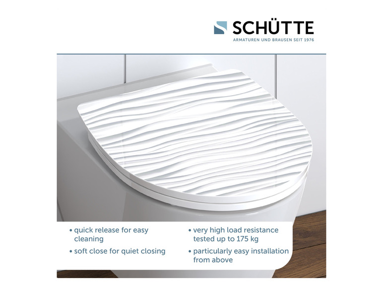 Aller en mode plein écran : Schütte Abattant WC High Gloss, avec fermeture en douceur - Image 61