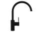 Robinet de cuisine noir mat, design moderne.